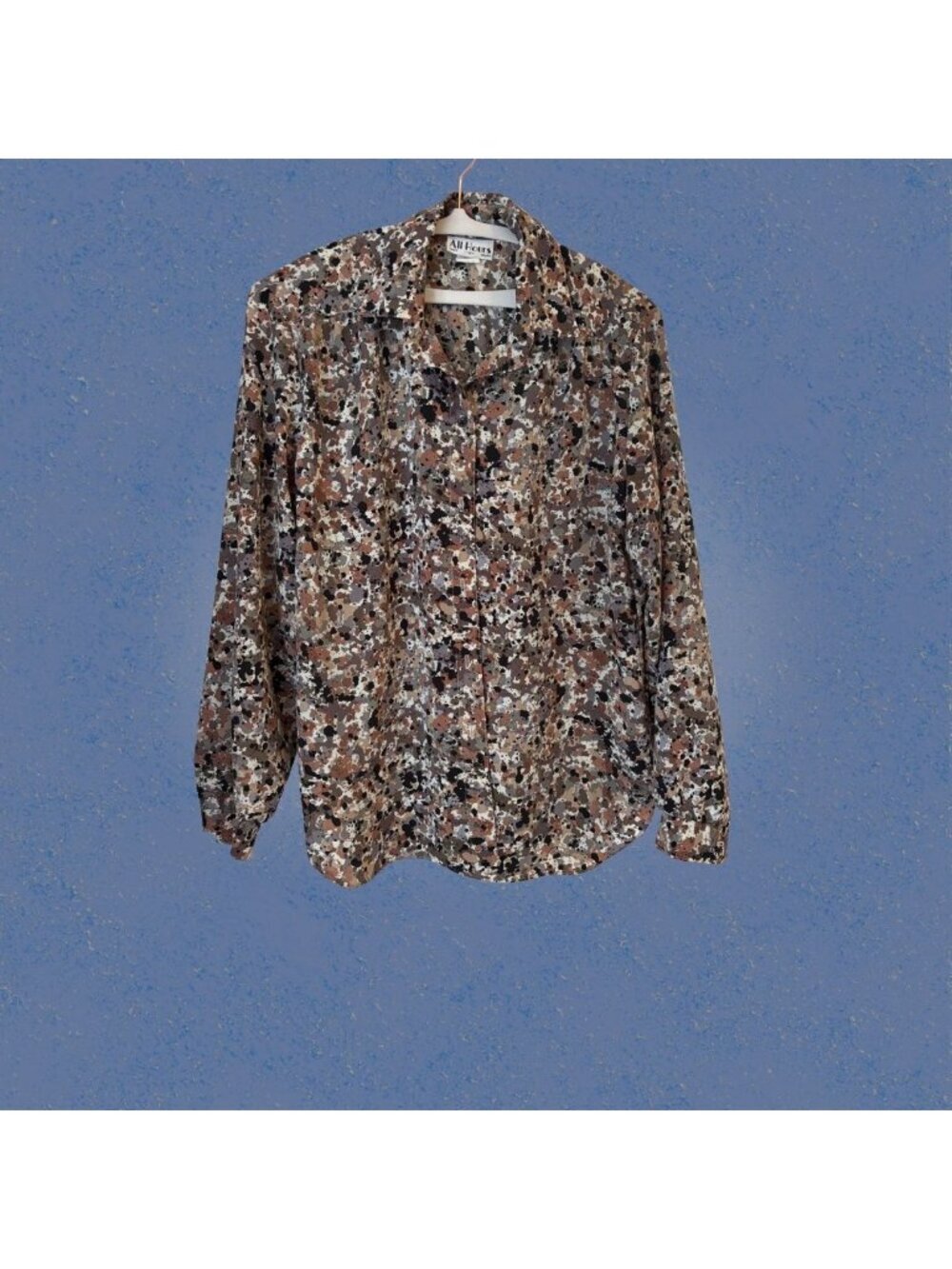 Vintage All Hours Paris Milan Women's Button Down Blouse Size M